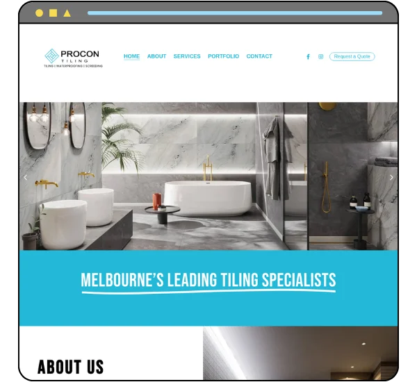 Procon Tiling WordPress website built for a Melbourne tiling and building supplies business