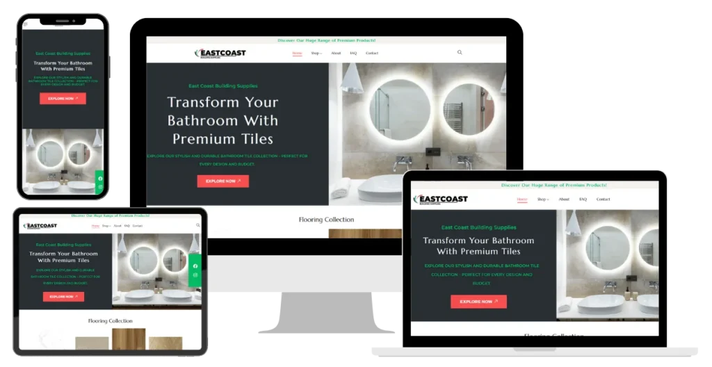 East Coast Building Supplies — Construction project by Website Designs Agency