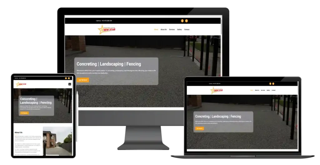 New Star Concreting — Construction project by Website Designs Agency