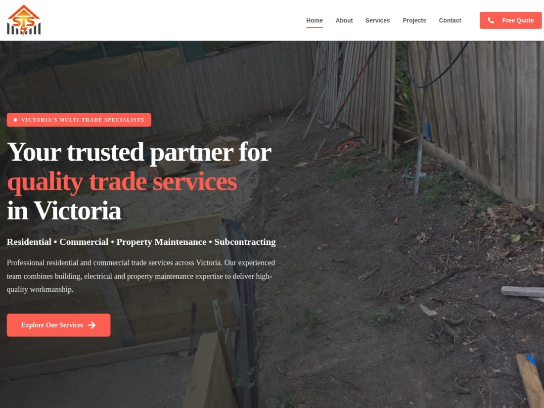 Shirzad Trade Solutions — Construction project by Website Designs Agency
