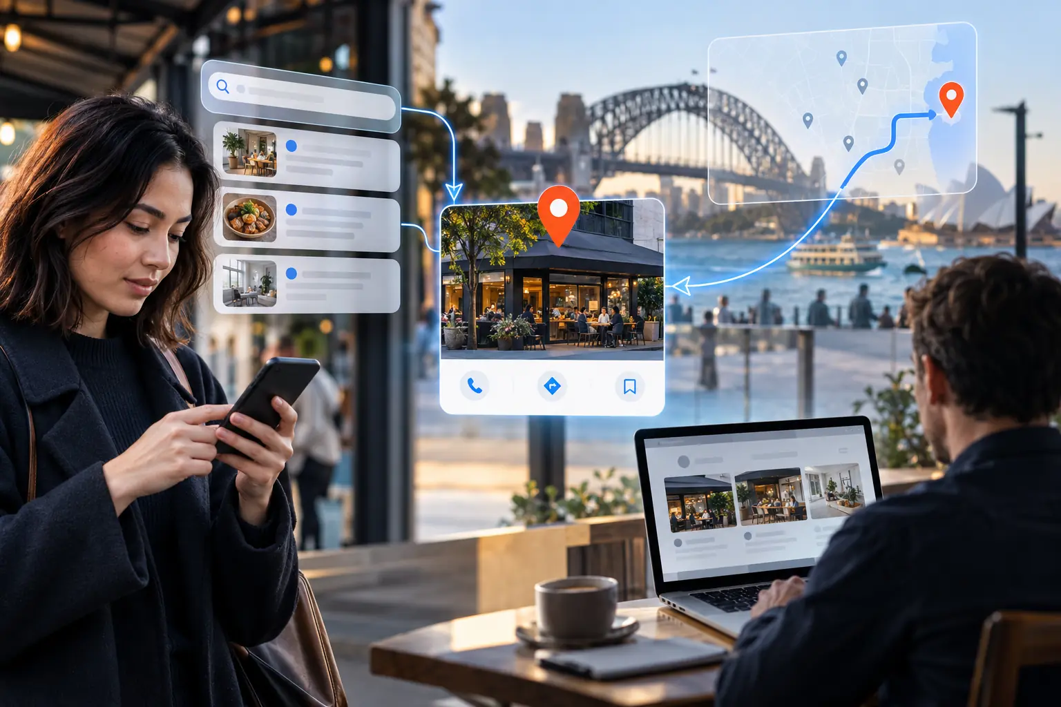 Sydney customers using search to find relevant local businesses