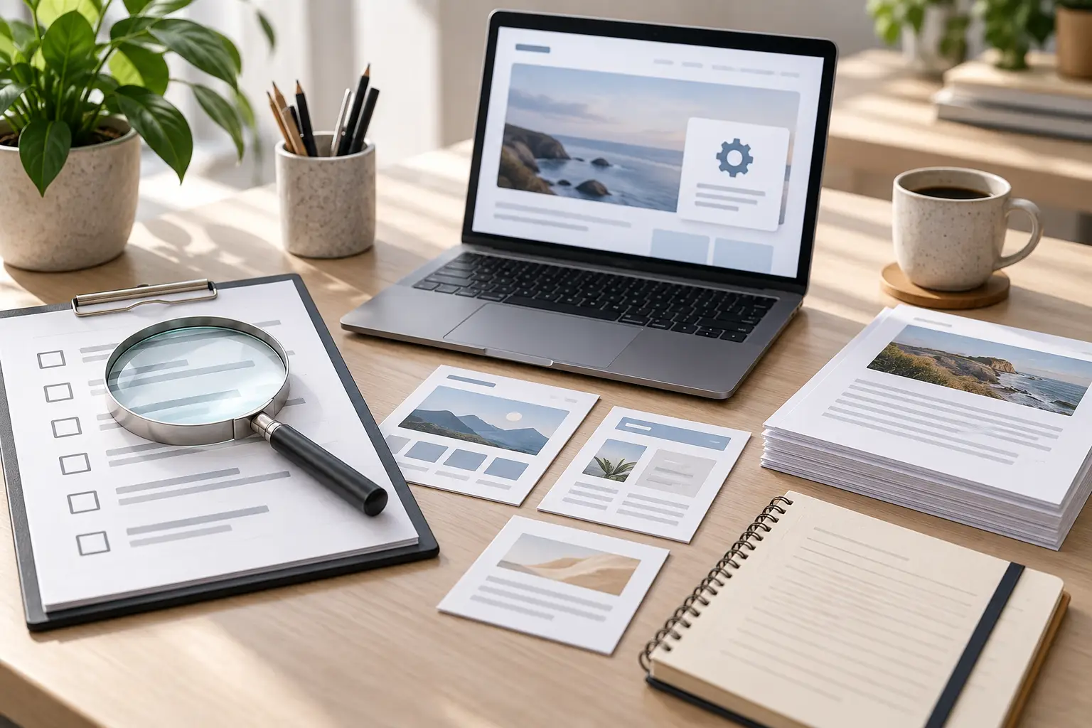 SEO audit checklist, website layouts and implementation planning