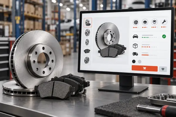 Detailed automotive part product page with specifications and compatibility