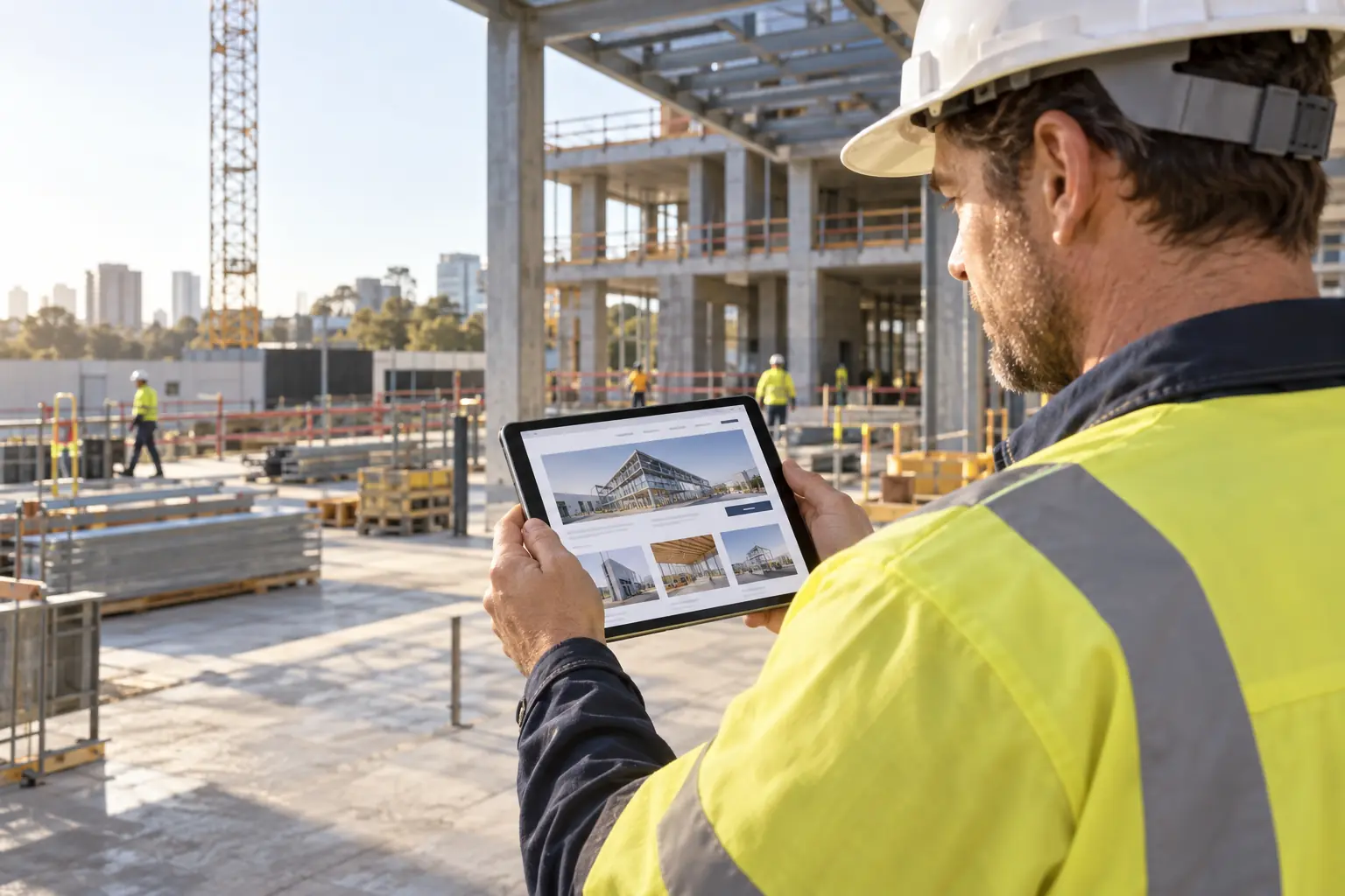 Construction website design displayed for an Australian construction company