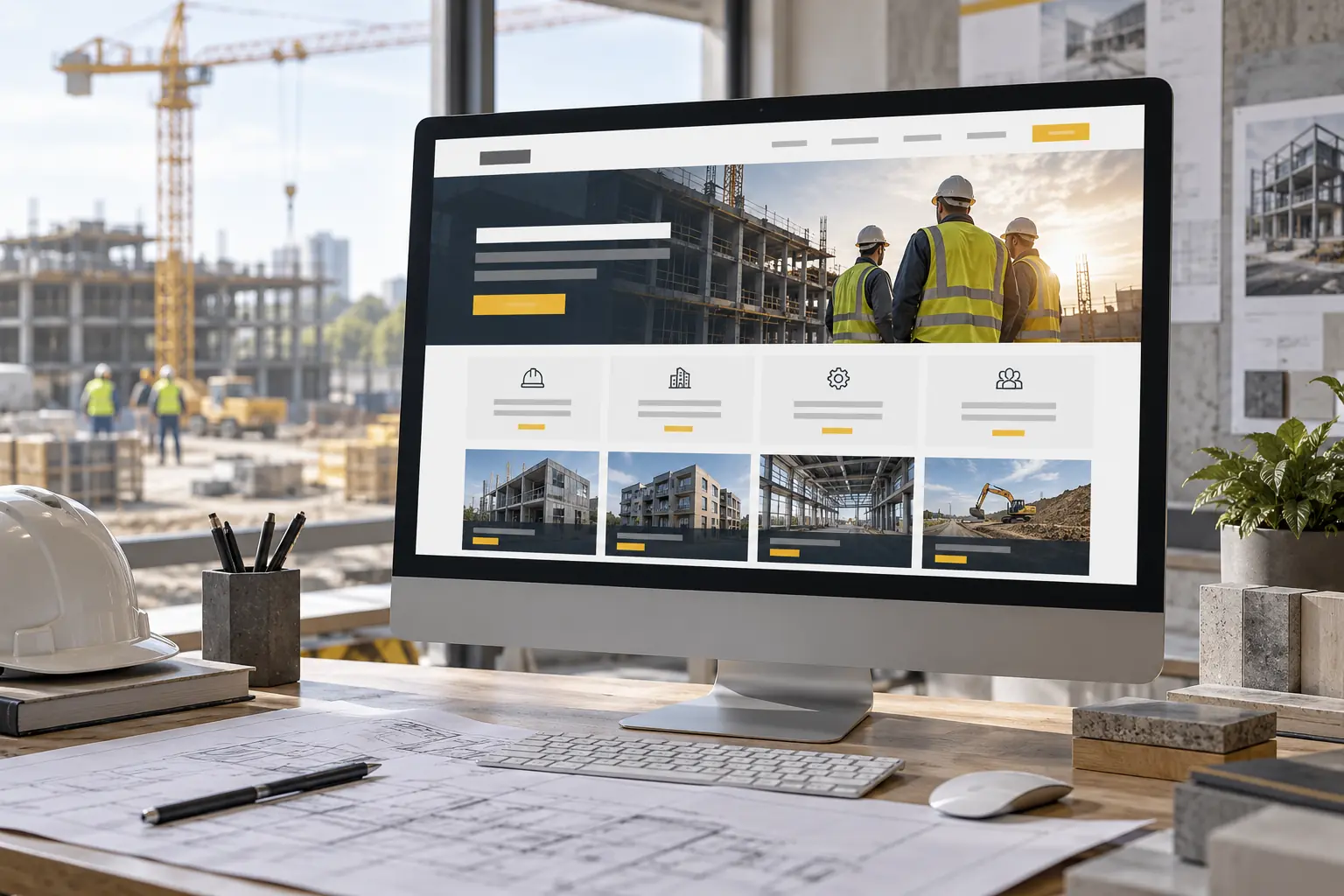 Construction website service and capability page structure