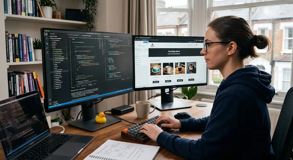 WooCommerce developer customising an existing store theme and functionality