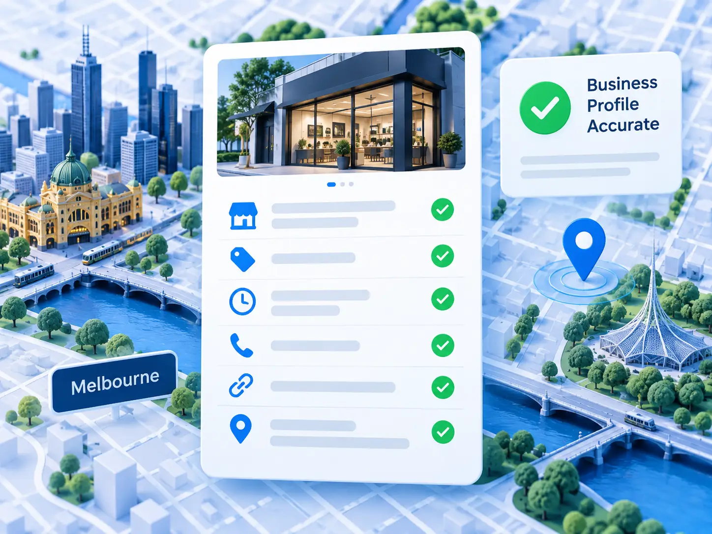 Google Business Profile details checked for a local SEO Melbourne campaign