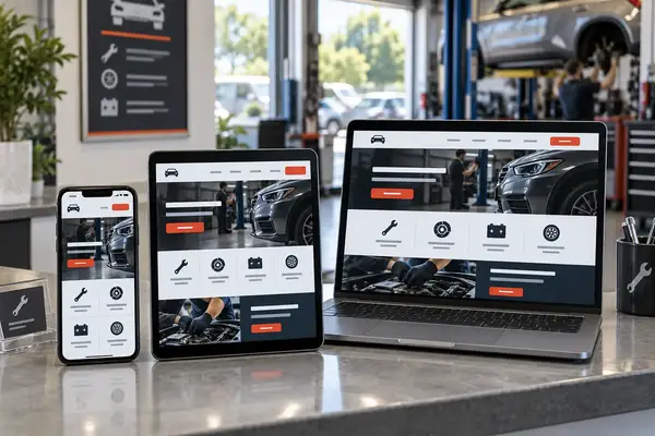 Mobile-friendly website design for an Australian mechanic